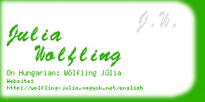 julia wolfling business card