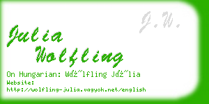 julia wolfling business card